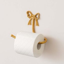 Metallic Gold Metal Bow Toilet Roll Holder Material: New Products