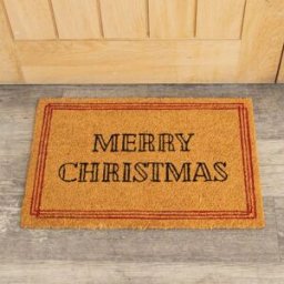 Pink & Natural Coir â€œMerry Christmasâ€� Doormat - 40cm x 60cm Material: Home Decor & Accessories/Door Mats