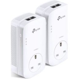 TP-LINK TL-PA9020PKIT 2-Port Gigabit Passthrough Powerline Starter Kit, Data Transfer Speed Up to 2000 Mbps, Ideal for HD Video Streaming and Online Gaming, No Configuration Required, UK Plug, New
