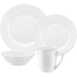 Royal Worcester Serendipity Platinum White Dinner Set - 16 Piece
