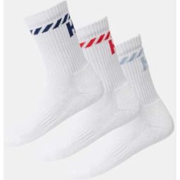 Helly Hansen Men's Cotton Sport Socks 3PK 36-38 - White Multi - Unisex