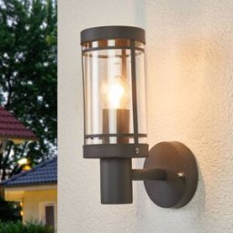 Outdoor Wall Light Djori Lindby, Alu / grey / zinc, Stainless steel, Modern, Outdoor Wall Light