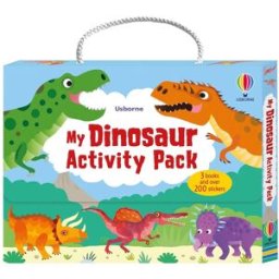 Usborne Books My Dinosaur Activity Pack 3 Book Box Set Sticker Book with 200+ Stickers, Colouring Book & Spotting Activity Book for Kids