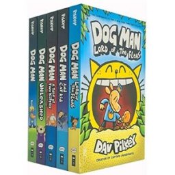 Scholastic Dog Man Hardcover Books 1–5 Collection Set by Dav Pilkey – Graphic Adventure Collection for Kids