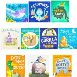 Little Tiger Bear & Friends 10 Picture Books Collection Set (Smiley Shark, Octopants, The Tortosaurus, Just One More Story and More)