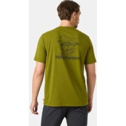 Helly Hansen Men's Skog Recycled Graphic T-Shirt Green 2XL - Olive Green - Male