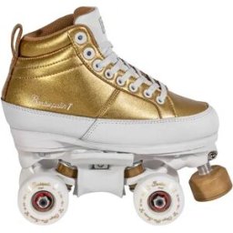 Chaya Kismet Barbie Patin Gold Roller Skates (Gold) - Gold;White - Size: 6 EU