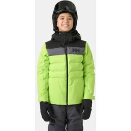 Helly Hansen Junior Cyclone Jacket - Junior Boys Classic Ski Jacket 14 - Luminous Gr - Unisex