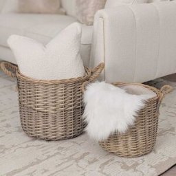 Brynn Medium Decorative Wicker Baskets - Set of 2