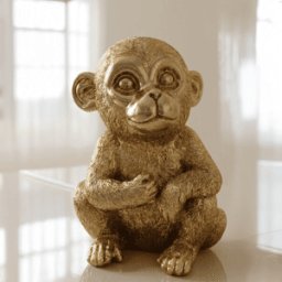 Decorative Gold Monkey Ornament
