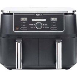 Ninja Foodi MAX Dual Zone AF400UK 9.5L Digital Air Fryer – 2 Drawers, 6-in-1, Max Crisp, Roast, Bake, Reheat, Dehydrate, Dishwasher Safe Baskets – Black