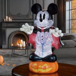 Disney 16” Halloween Glitter Lantern | LED Spinning Light | Mickey Jack Stitch - Mickey