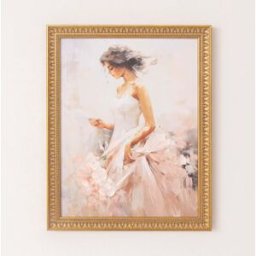 Large Vintage Ballerina Gold Framed Wall Print - 40cm x 50cm Material: Home Decor & Accessories/Wall Art & Plaques