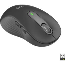 Logitech Signature M650 L Left Wireless Mouse - For Large Sized Left Hands, 2-Year Battery, Silent Clicks, Customisable Side Buttons, Bluetooth, for PC/Mac/Multi-Device/Chromebook - Grey