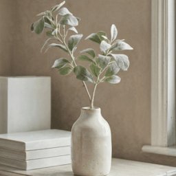 Faux Light Green Lambs Ear Single Stem