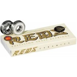 Bones Bearings Bones Reds Ceramic Bearings 8-Pack - White;Silver