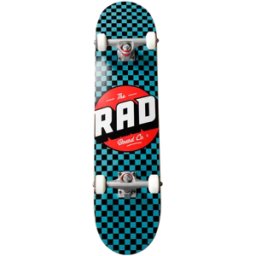 RAD Skateboards RAD Checkers Progressive Complete Skateboard (Black/Teal) - Black;Teal - Size: 7.25