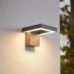 LED Outdoor Wall Light Orbin Lindby, Alu / grey / zinc, Aluminium, Modern, Outdoor Wall Light