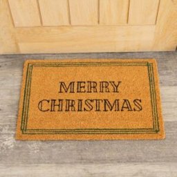 Green & Natural Coir â€œMerry Christmasâ€� Doormat - 40cm x 60cm Material: Home Decor & Accessories/Door Mats
