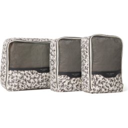 Ted Baker Icon Travel Set of Packing Cubes - Cream/Black