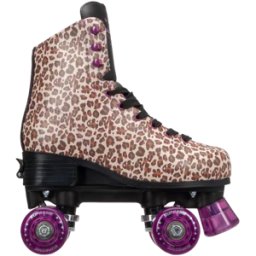 Supreme Del Rey Leopard Adjustable Roller Skates (Brown) - Brown;Purple - Size: 12.5C-2 EU