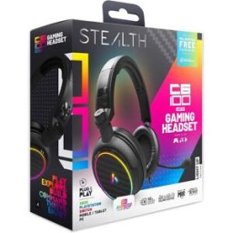 STEALTH C6-100 LED Light-Up Gaming Headset – Multi-Format Wired Headset for PS5, PS4, Xbox, Nintendo Switch, PC & Mobile, 40mm Drivers, Flexible Mic, New