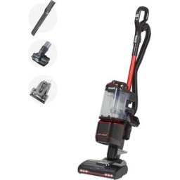 Shark NV602UKT Corded Upright Vacuum Cleaner, 1.1L, Lift-Away, Pet Model, Anti-Allergen, LED Headlights, 750W, 8m Cord, Red/Black