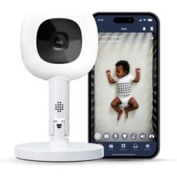 Nanit Pro 1080p HD Smart Baby Monitor & Flex Duo Stand – White, Split Screen, Alert Zone, Breathing Motion Monitoring, Small Breathing Band – EAN 810108750437, New