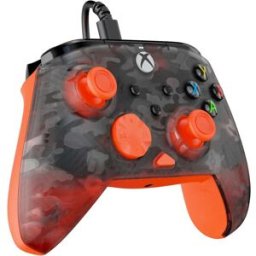Turtle Beach Rematch Core Orange & Ghost Black Camo Wired Xbox Controller – Audio Controls, Rumble Motors, Impulse Triggers, New