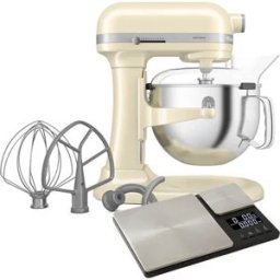 KitchenAid Artisan Almond Cream 5.6L Bowl Lift Food Mixer With FREE Gift