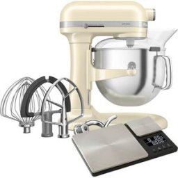 KitchenAid Artisan Almond Cream 6.6L Bowl Lift Food Mixer With FREE Gift