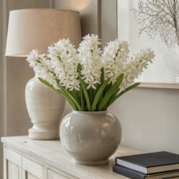 Cream Faux Hyacinth Single Stem Flower
