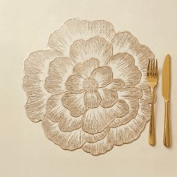Jodie Gold Flower Placemat