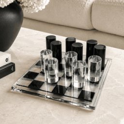 Monochrome Acrylic Decorative Chess Set