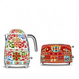 Smeg Dolce & Gabbana Scilian Kettle & 2-Slice Toaster