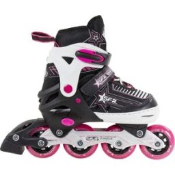SFR Pulsar Adjustable Pink Girls Inline Skates (Pink) - Black;Pink - Size: 12C-2 EU