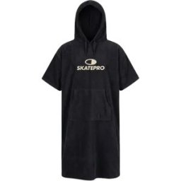 SkatePro Towel Poncho (Black) - Black