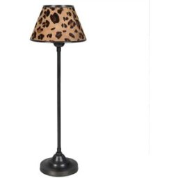 Thin Black Metal Leopard Print Table Lamp Material: Home Decor & Accessories/Lighting