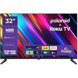 Polaroid P32RRF1315U 32" Roku Smart TV – HD Ready LED HDR Television, Dolby Audio, Wi-Fi, 3 x HDMI, Ultra Slim Frame, New