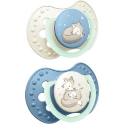 Lovi Dynamic Silicone Soother 2 un. Night and Day Boy 6-18 Months