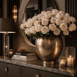 Faux Nude Rose Single Stem Floral