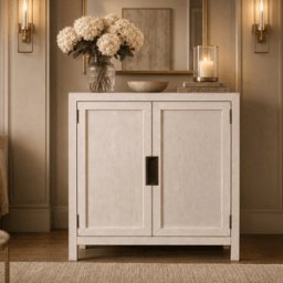Hudson White Washed Wood 2 Door Sideboard