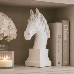 Abella White Horse Head Decorative Ornament