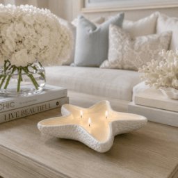 Althea White Starfish 3 Wick Candle