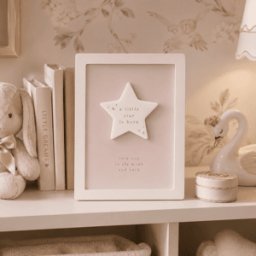 'A Little Star is Born' Mini Pink Framed Art