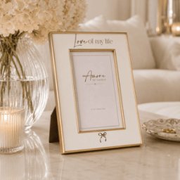 Cream & Gold 'Love of My Life' Photo Frame- 4x6