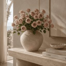 Faux Dusty Pink Rose Single Stem Floral
