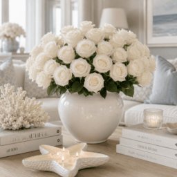 Faux Cream Rose Single Stem Floral