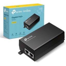 TP-LINK POE160S PoE+ Injector – IEEE 802.3af/at, 2 x Gigabit Ports, Up to 30W Output, 100m PoE Distance, Plug & Play