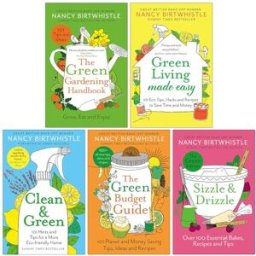 One Boat Nancy Birtwhistle 5 Book Collection Set The Green Gardening Handbook, Green Living Made Easy, Clean & Green, The Green Budget Guide & Sizzle & Drizz